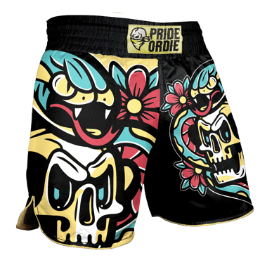 Pride Or Die Cold instinct MMA Shorts - Black
